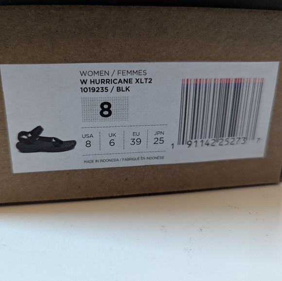 [NWT] Teva Women's Black Hurricane XLT2 Sandals - Size 8 - Picture 2 of 3